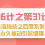 千梦网赚36计第31计引流绝技之百度系列平台永久被动引流课程-网创指引人