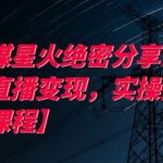 鲸叹传媒星火绝密分享课：最强抖音直播变现，实操技巧【视频课程】-网创指引人