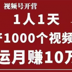 起航哥:视频号第四期:一人一天日产1000个视频,搬运月赚10万+-网创指引人