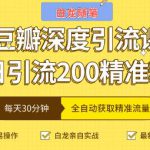 白龙随笔豆瓣深度引流课,日引200+精准粉(价值598元)-网创指引人