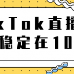 TIKTOK直播场观稳定在10万，导流独立站转化率1：5000实操讲解-网创指引人