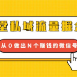 12堂私域流量掘金课:打通私域4大关卡,从0做出N个赚钱的微信号【完结】-网创指引人