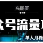 高鹏圈·公众号流量主暴利撸收益项目,空闲时间操作单人月入过万-网创指引人