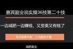 嘉宾副业说实操36技第二十技:一边减肥一边赚钱,又变美又有钱了-网创指引人