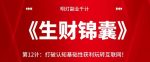 明灯副业千计—《生财锦囊》第12计:打破认知基础性获利玩转互联网!【视频课程】-网创指引人