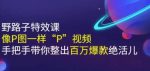 《野路子特效课:像P图一样“P”视频》手把手带你整出百万爆款绝活儿-网创指引人