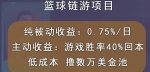 国外区块链篮球游戏项目，前期加入秒回本，被动收益日0.75%，撸数万美金-网创指引人