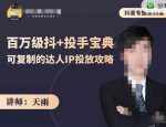 抖音专题系列课:百万级抖+投手宝典,可复制的达人IP投放攻略-网创指引人