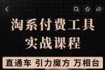 淘系付费工具实战课程【直通车、引力魔方】战略优化,实操演练(价值1299)