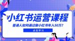 最适合普通人的小红书入门课程:普通人如何通过做小红书年入50万-网创指引人