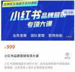 品牌医生操盘手系列课程,小红书品牌营销专项大课,操盘手进阶-网创指引人