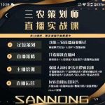 三农策划师直播实战课,打造三农类目精准直播间主播培训、话术逻辑、直播运营-网创指引人