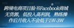 跨境电商项目脸书Facebook商城无货源,低投入高利润,熟练操作后月收入不会低于1W-3W-网创指引人