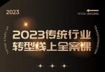 数据哥2023传统行业转型线上全案课，2023年传统行业如何转型线上，线上创业/传统转型避坑宝典-网创指引人