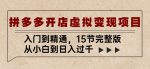 拼多多开店虚拟变现项目:入门到精通 从小白到日入1000(完整版) 6月13更新-网创指引人