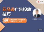 亚马逊广告投放技巧-详解流量底层原理+广告漏斗逻辑,更快提升Listing权重,控制Acos 10%-网创指引人