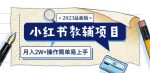 小红书教辅项目2023最新版:收益上限高(月入2W+操作简单易上手)-网创指引人