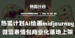 热狐计划：Ai绘画midjourney制作微信表情包并商业化落地上架-网创指引人