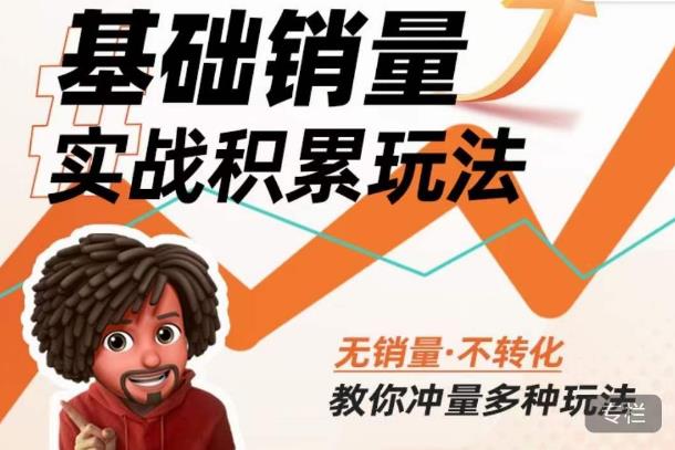内功丨淘系基础销量实战积累玩法,无销量·不转化,教你冲量多种玩法