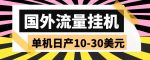 外面收费1888的国外流量全自动挂机项目,单机日产10-30美元【自动脚本+详细玩法】-网创指引人