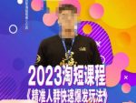 文涛·2023淘短精准人群快速爆发玩法,快速高效自创视频及全店运营思维-网创指引人