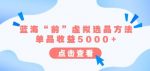 某公众号付费文章《蓝海“前”虚拟选品方法:单品收益5000+》-网创指引人