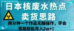 日本核废水热点卖货思路，两分钟一个作品无脑操作，学会思路轻松月入2w+【揭秘】-网创指引人