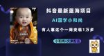 抖音最新蓝海项目,AI国学小和尚,有人一周变现1万多【揭秘】-网创指引人