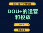 DOU+的运营和投放，花1条DOU+的钱，成为DOU+的投放高手，少走弯路不采坑-网创指引人