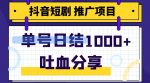 抖音短剧推广项目,小白轻松操作,躺赚!日入可达1000+-网创指引人