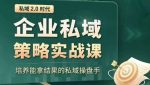 私域2.0时代:企业私域策略实战课,培养能拿结果的私域操盘手-网创指引人