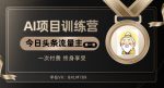 AI项目系列训练营(公众号流量主与今日头条篇)【揭秘】-网创指引人