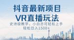 抖音最新VR直播玩法,史诗级教学,小白也可轻松上手轻松日入1500+【揭秘】-网创指引人