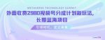 外面收费2980视频号分成计划最新玩法,长期蓝海项目【揭秘】-网创指引人