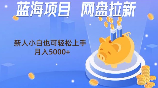 蓝海项目网盘拉新,新人小白也可操作,每月收入5000+