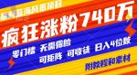 暴利蓝海风景项目疯狂涨粉740w，0门槛，无需露脸，可矩阵，可收徒，日入4位数【附教程和素材】-网创指引人