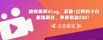 微视精简Vlog,流量+红利的小白最强副业,单条收益200!-网创指引人