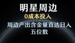 利用明星效应,0成本投入,周边产出含金量直达日入五位数【揭秘】-网创指引人