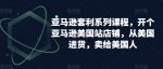 亚马逊套利系列课程,开个亚马逊美国站店铺,从美国进货,卖给美国人-网创指引人
