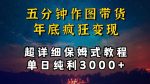 五分钟作图带货疯狂变现，超详细保姆式教程单日纯利3000+【揭秘】-网创指引人