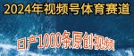 2024年体育赛道视频号,新手小白轻松操作日产1000条原创视频,多账号多撸分成-网创指引人