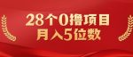 28个0撸小项目,实测一天搞了500+,小白做好了也可以轻松月入五位数-网创指引人