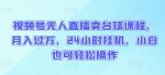 视频号无人直播卖台球课程,月入过万,24小时挂机,小白也可轻松操作【揭秘】-网创指引人
