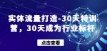 实体流量打造-30天特训营,30天成为行业标杆-网创指引人