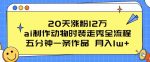 20天涨粉12万,ai制作动物时装走秀全流程,五分钟一条作品,流量大【揭秘】-网创指引人