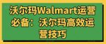 沃尔玛Walmart运营必备:沃尔玛高效运营技巧-网创指引人