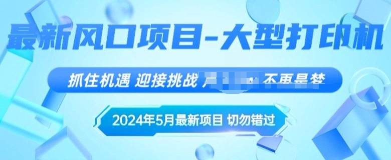 2024年5月最新风口项目,闲鱼卖大型打印机,无货源赚差价模式,小白也可以操作